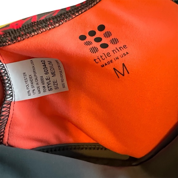 Title Nine Colorful Patterned Halter Top Bikini Medium - Picture 2 of 3